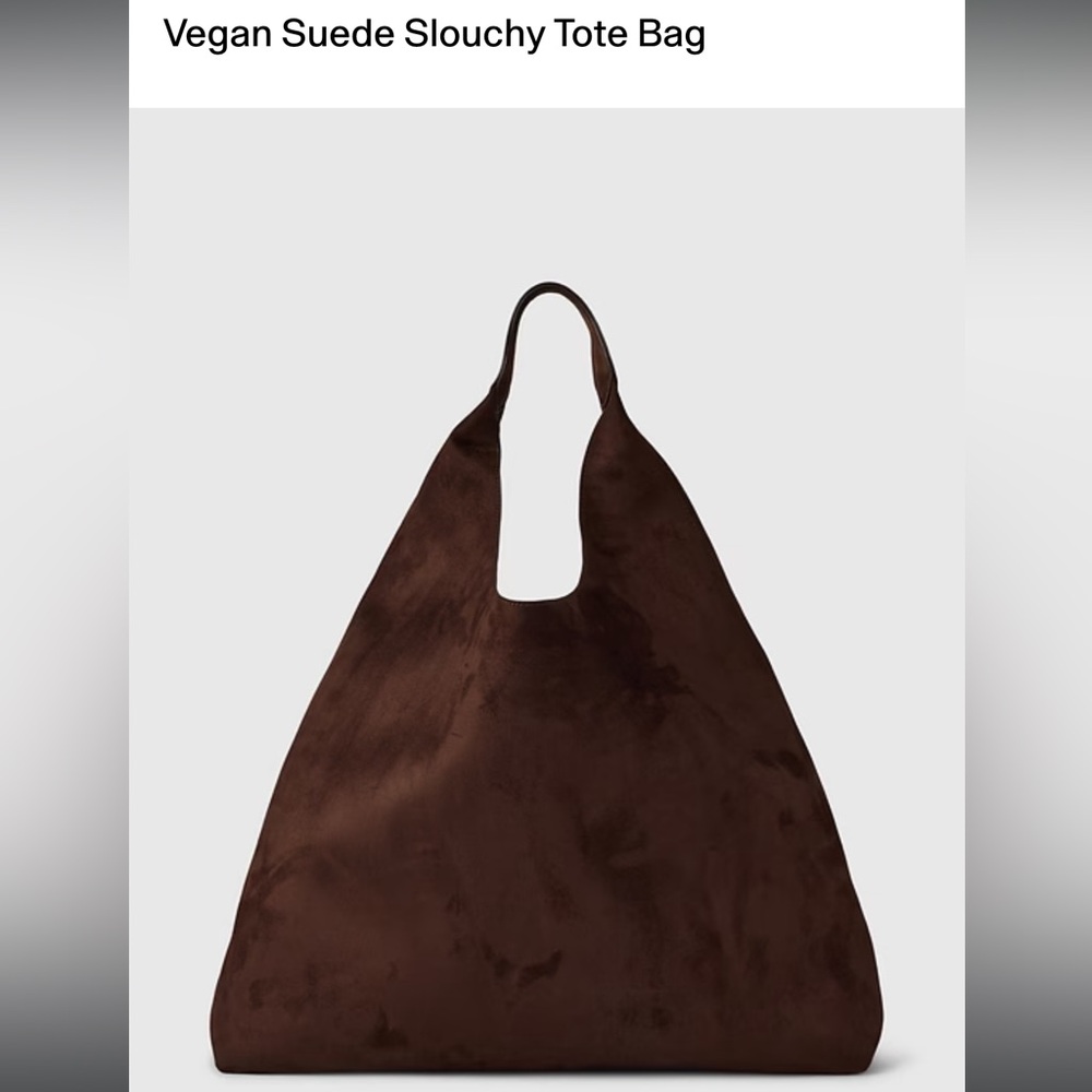 Gap Vegan Suede Slouchy Tote Bag.